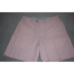 Donald Ross Golf Shorts Mens Size 35 Pink White Striped Polyester Performance